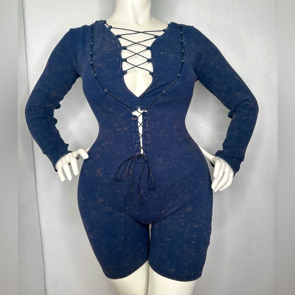 Fashion Nova Lace 'Em Up Romper